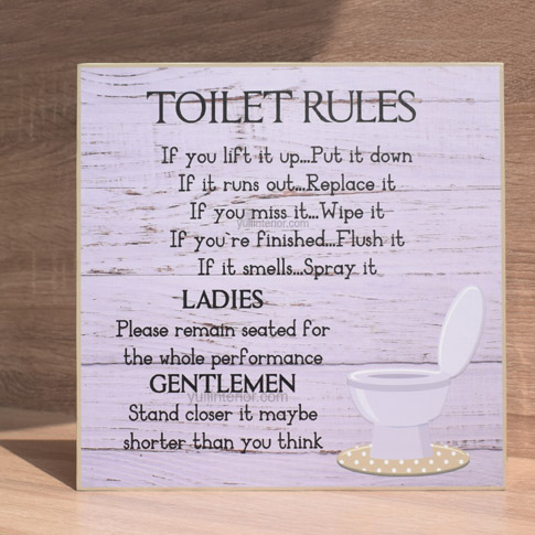 Buy Toilet rules, bathroom wall décor in Port Harcourt, Nigeria