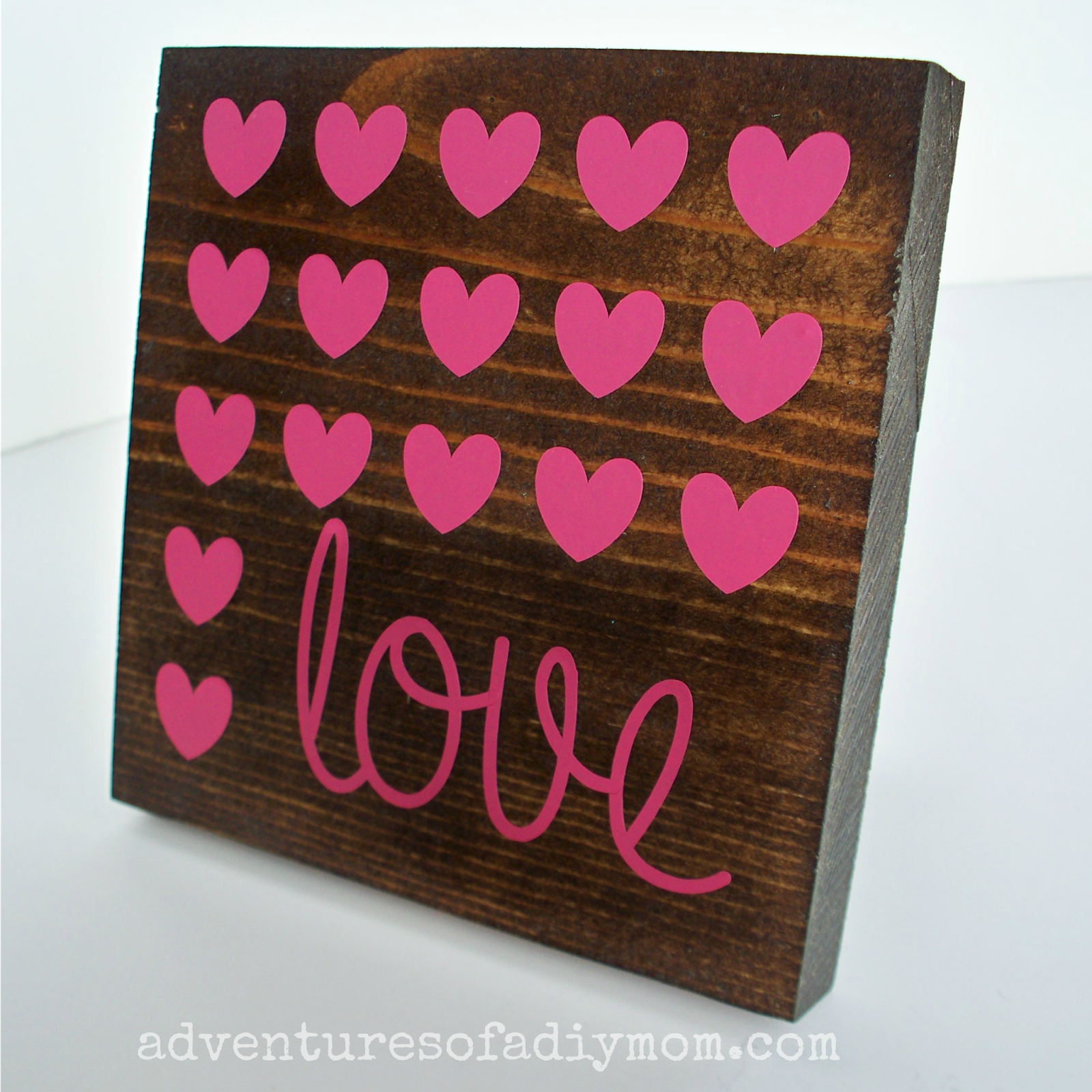 Wood and Vinyl Valentine's Art