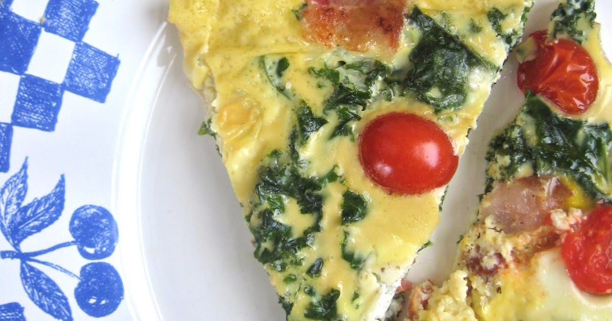 she's in the kitchen kale, bacon, and boursin frittata
