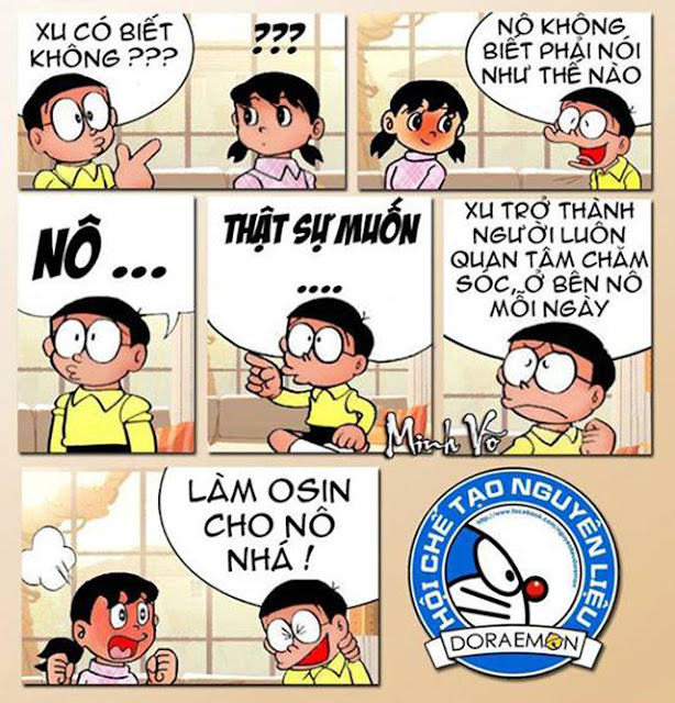 Phọt cười ảnh chế Nobita kèm câu nói chế hay cực chất