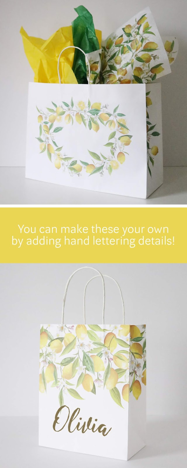 Lemonade Collection - exclusive paper shoppers, wrapping and tissue papers. | Creative Bag