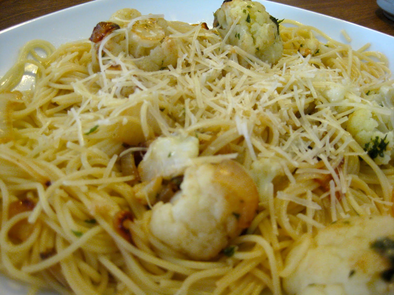 the frugal vegetarian Cauliflower Spaghetti