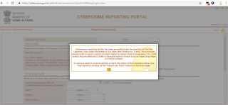 Online cyber crime complaint with cyber crime reporting portal.