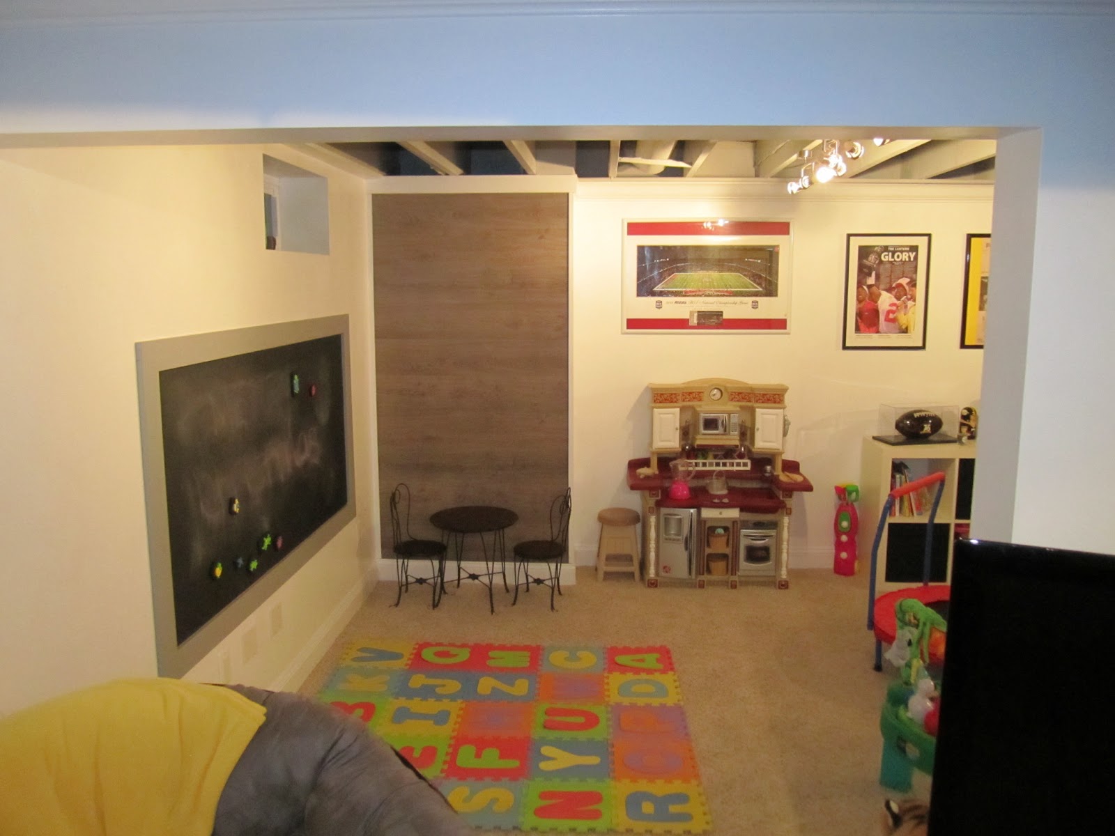 Projects of Plenty: Basement build: Basement is finally complete!!