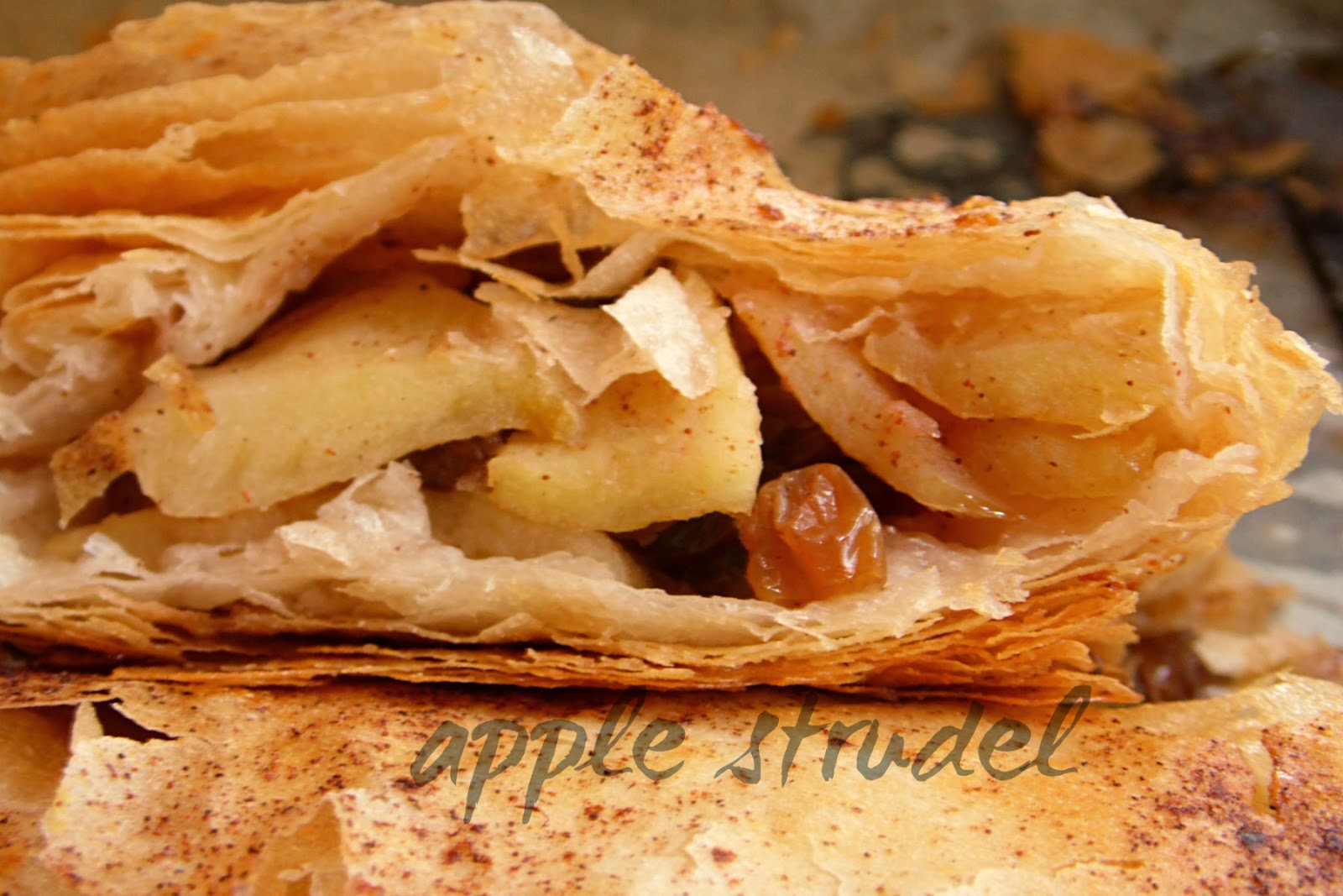 Cooking in Hungary: Easy Apple strudel using Phyllo (Filo) pastry