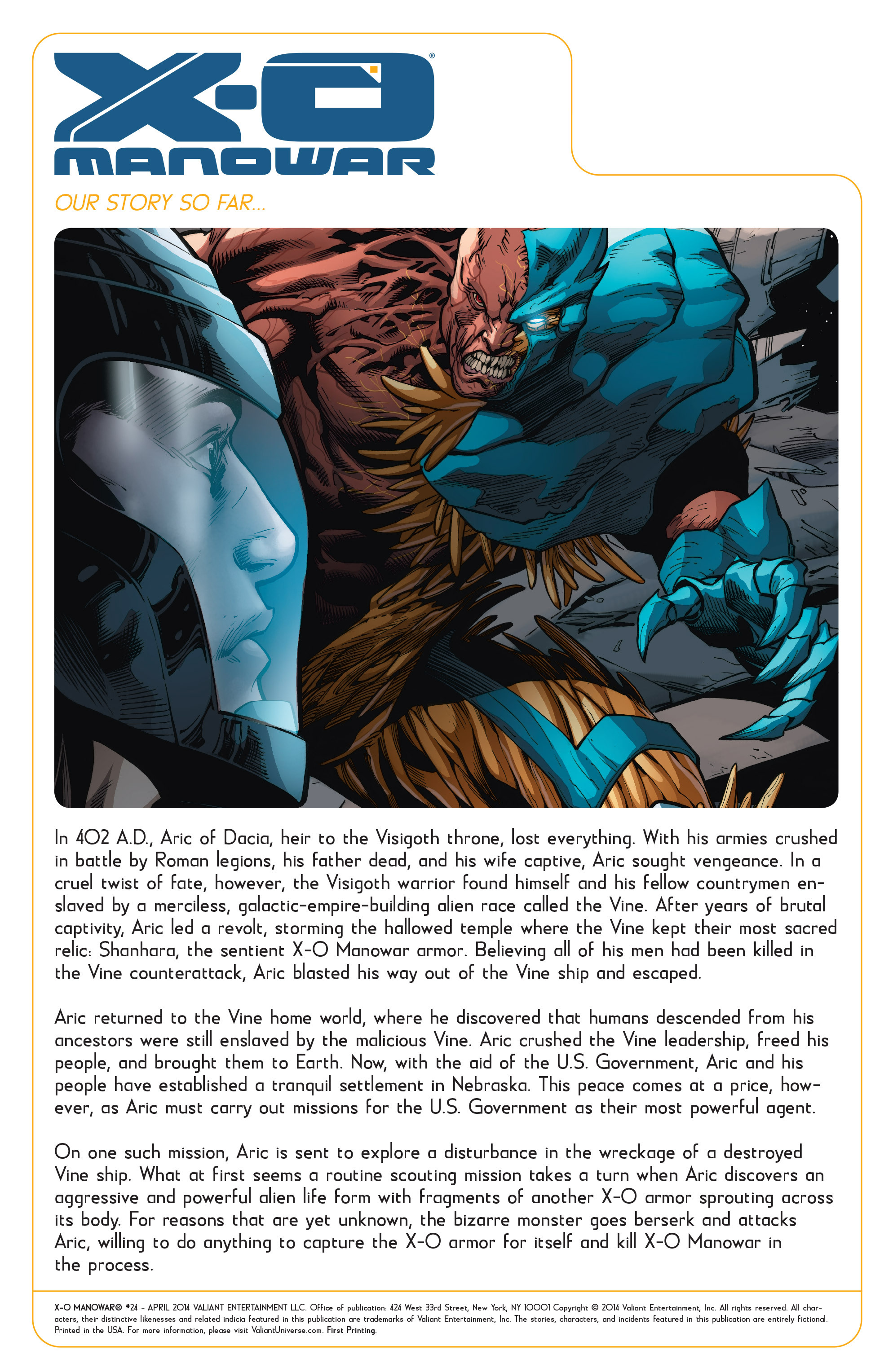 Read online X-O Manowar (2012) comic -  Issue #24 - 2