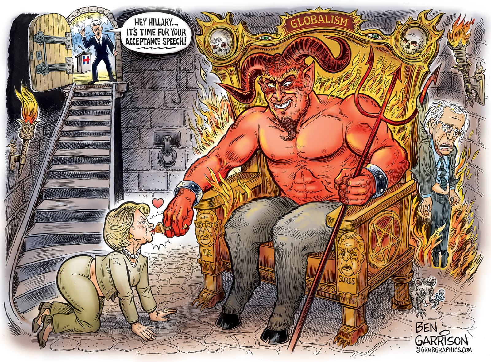 Image result for Hillarys health political cartoons