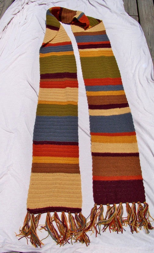 The Crochet Cabana Blog Doctor Who scarf finished