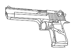 line pistol weapon drawing weapons eagle desert concept magnum harris jessica final