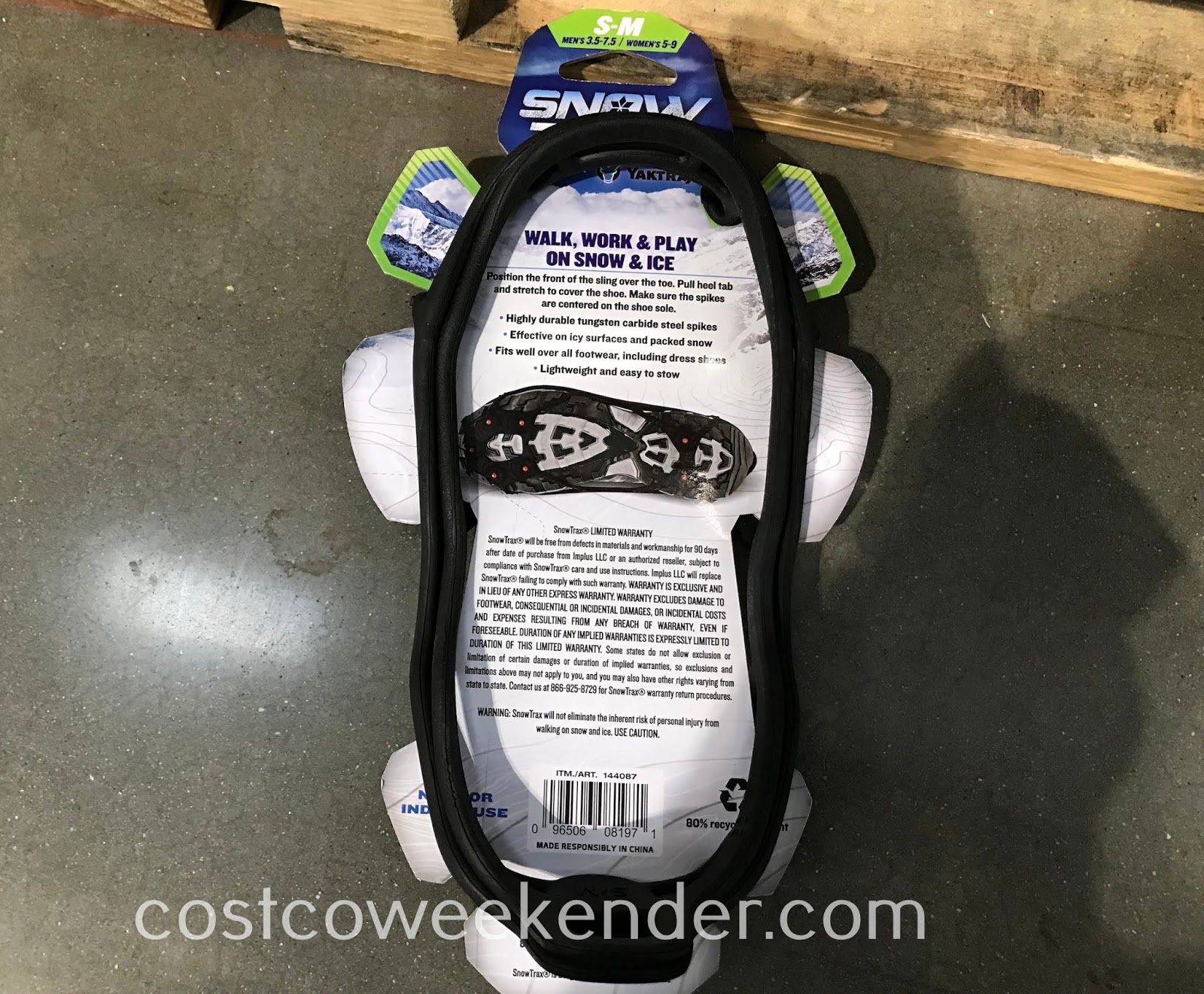 Yaktrax Snowtrax Traction Footwear Costco Weekender