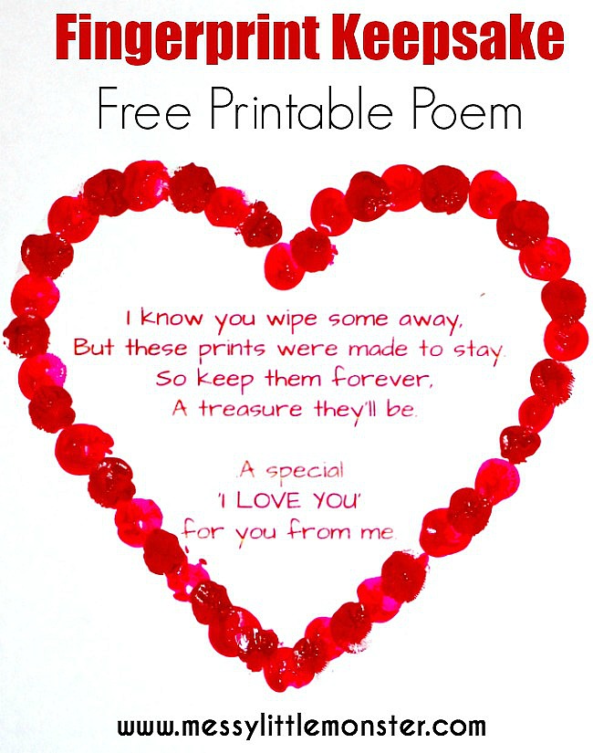 Printable Fingerprint Poem - Printable World Holiday