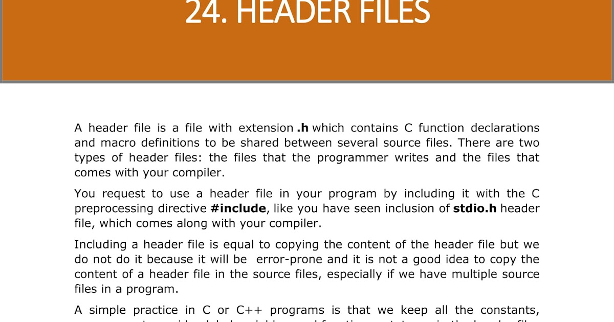 Computer Languages and Work From Home Jobs C LANGUAGE HEADER FILES