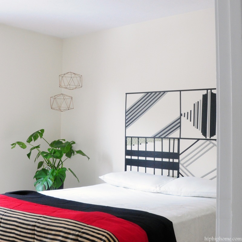 EASY WASHI TAPE HEADBOARD HIP HIP HOME!