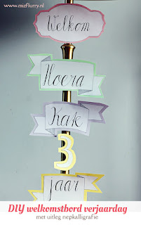 Zo maak je een verjaardag decoratie welkomstbord