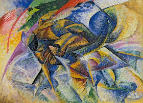 Boccione's Dynamism of a Cyclist (1913) is on display at the Peggy Guggenheim Collection in Venice