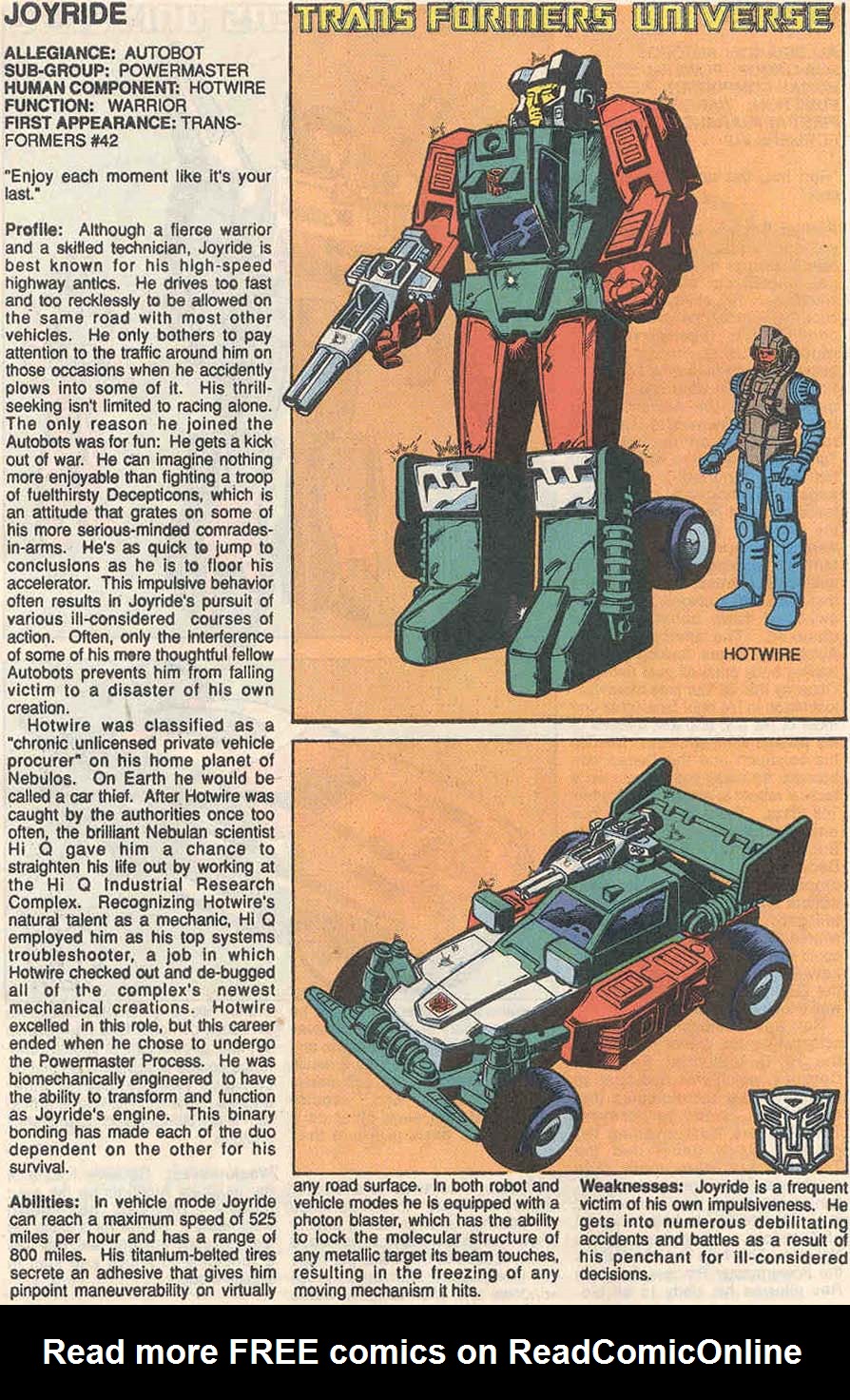 Read online The Transformers (1984) comic -  Issue #67 - 23