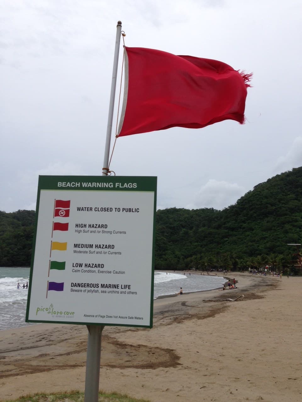 Warning signs at Pico de Loro Beach & Country Club