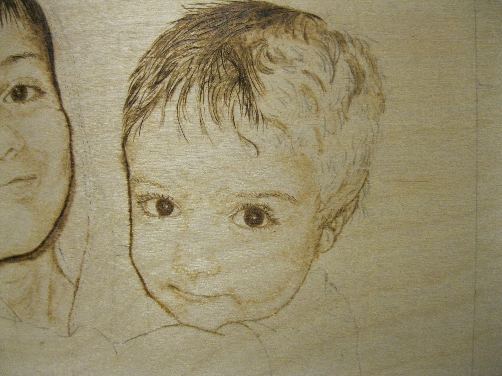 PYROGRAPHY PORTRAITS by WoodLuv: Pyrography Portrait - My Boys No. 2