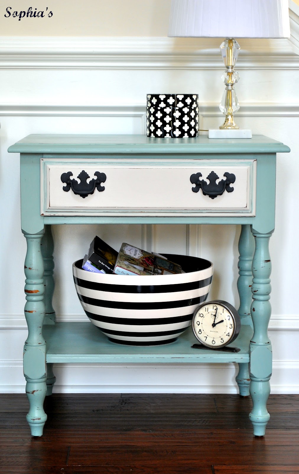 duck egg blue nightstand