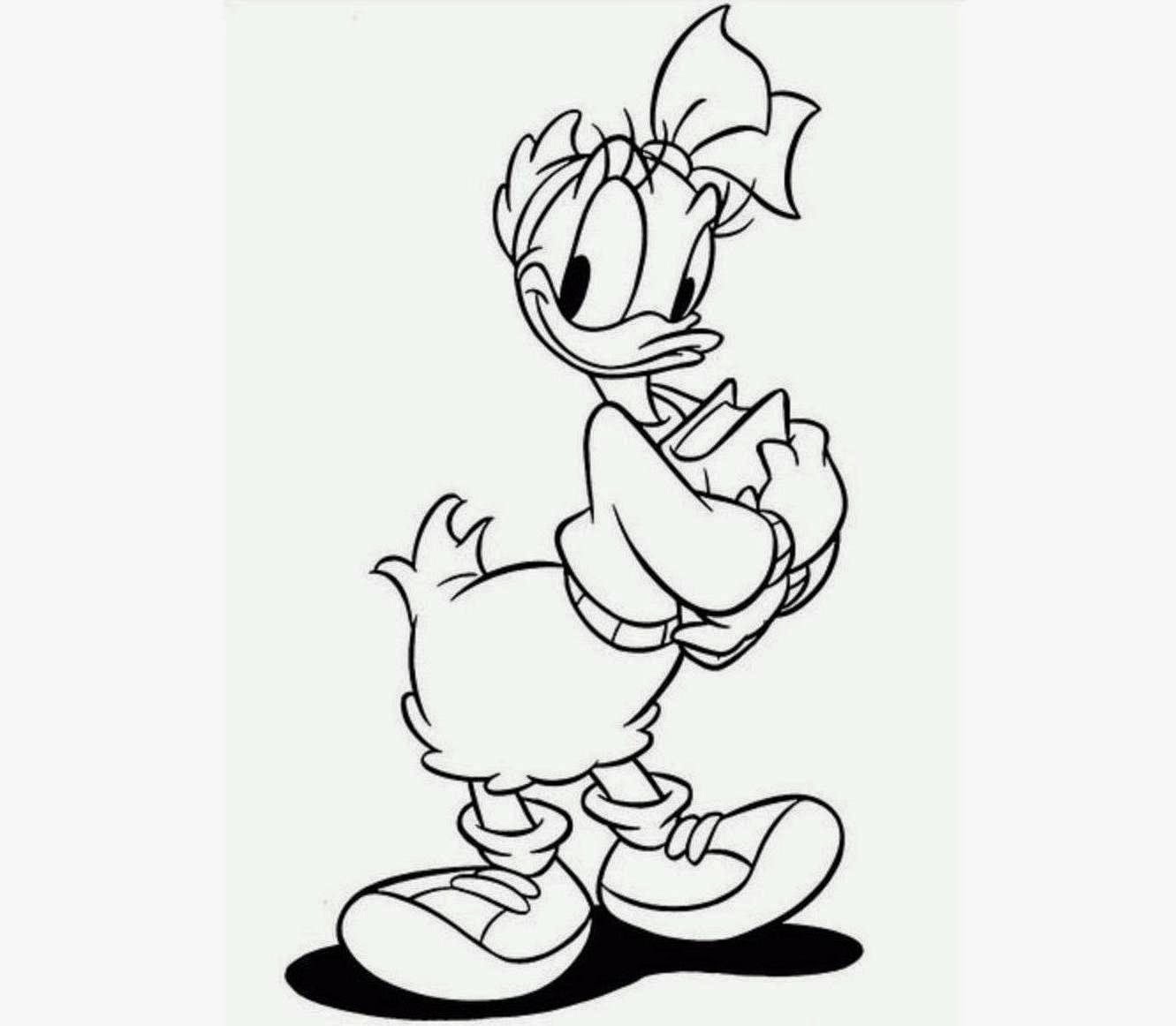 Duck For Kid Coloring Page Free wallpaper