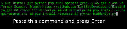 Hidden Eye Most used Phishing Tool for Termux - 2020