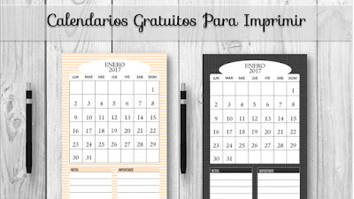 Calendarios Gratuitos Para Imprimir