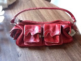 rare red evisu handbag