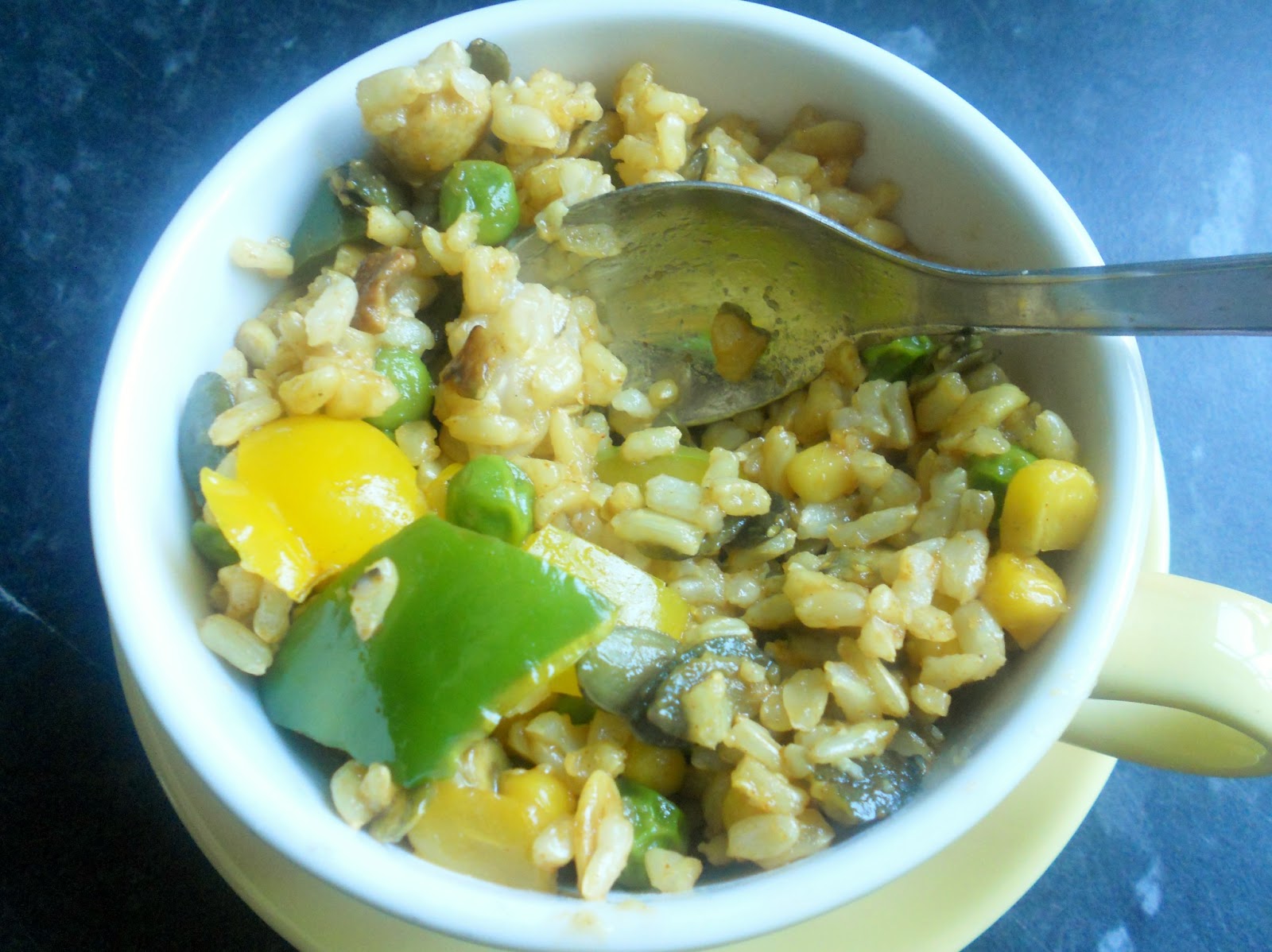 Vegan Thursday Brown Rice Peas and Seeds Pulao, gluten free