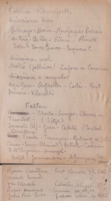 Notas manuscritas de Ricard Guinart Cavallé en el calendario alemán de ajedrez de 1935