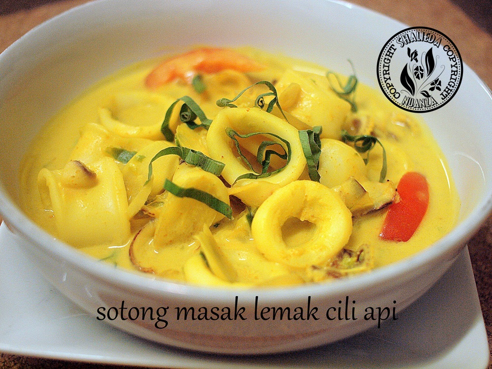 Pesona Cinta Cida de'Nuanza: sotong masak lemak cili api