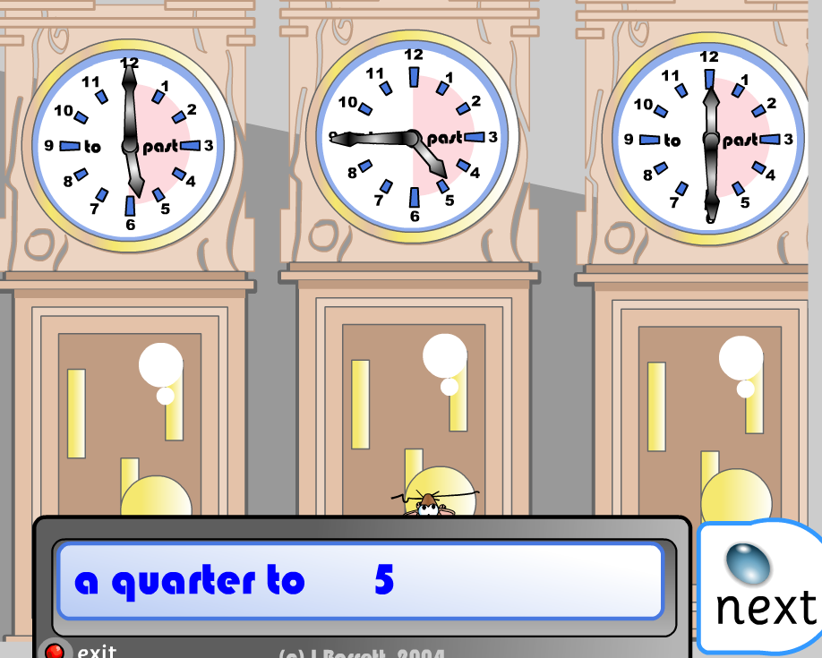 The English Cubby Telling the time games