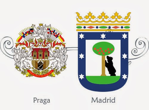 Escudos de Madrid y Praga