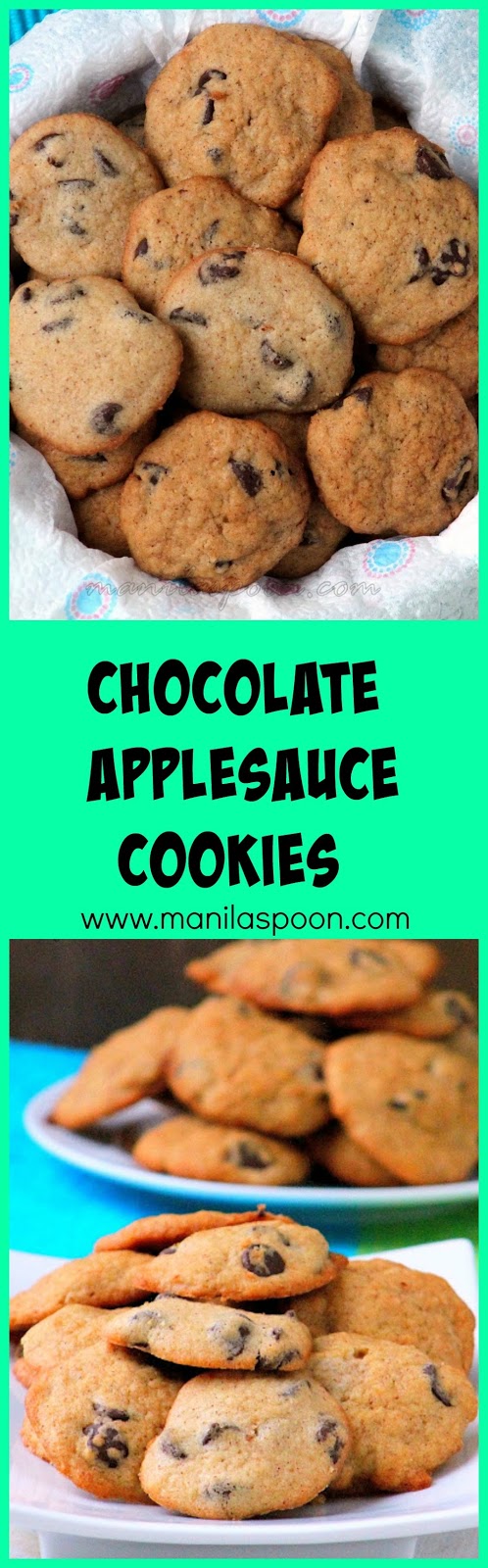 Chocolate and applesauce flavored cookies that are melt-in-your-mouth tender and delicious.So flavorful and light, you simply can't have just one.  Chocolate and applesauce flavored cookies that are melt-in-your-mouth tender and delicious. Egg-free, flavorful, and light, you can't have just one of these yummy Chocolate Applesauce Cookies!