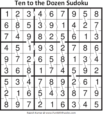 Answer of Ten to the Dozen Sudoku Puzzle (Fun With Sudoku #343)