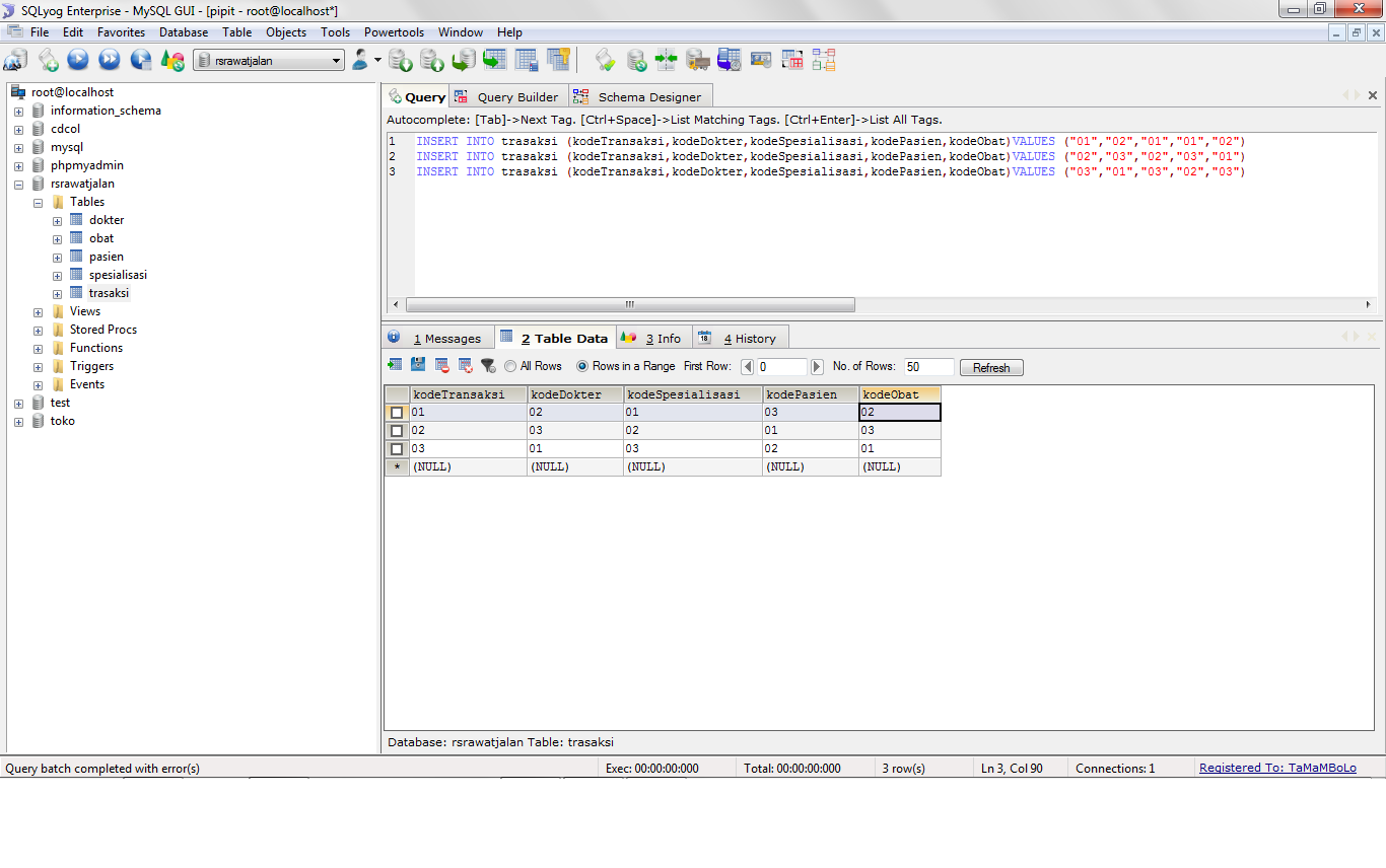 Rumah Sql Catatan Kuliah Sistem Informasi: Tutorial Membuat Database Rumah Sakit ...