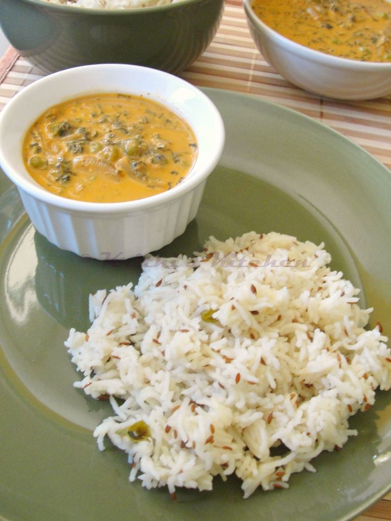 Krithi's Kitchen Jeera Rice / Ghee Rice Indian Rice Recipes