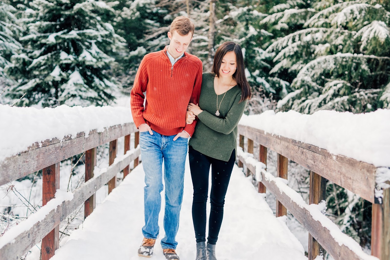 Snowy Engagement-Crystal Mountain Photographers-Something Minted Photography