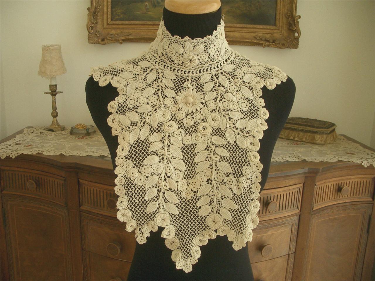 Irish Crochet Together: Antique of the Week&ndash;Large Edwardian Collar
