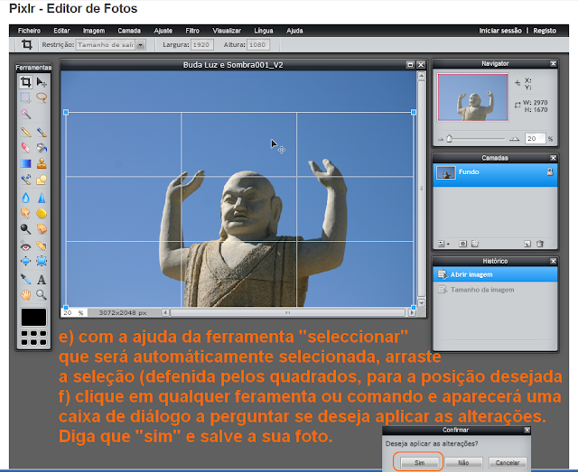 Cortar imagens para dimensões predefinidas no Pixrl - 2