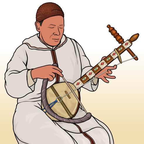モロッコの弦楽器 リバブ Ribāb