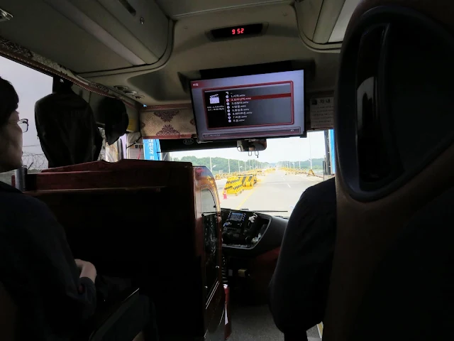 Coach bus into the DMZ in South Korea