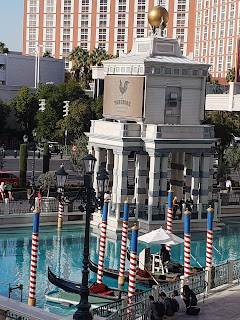 Gondolas at the Palazzo and The Venetian in Las Vegas Nevada