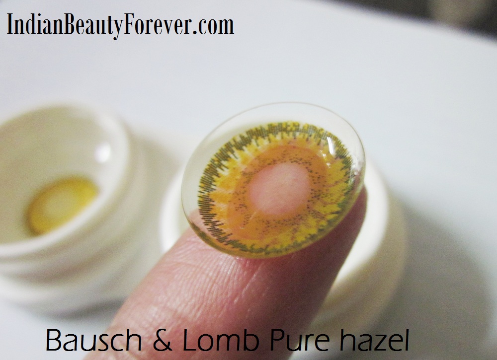 Bausch & Lomb Optima natural Look Pure Hazel Colored contact lenses