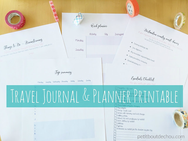 Travel journal and planner printable Travel journal and planner printable