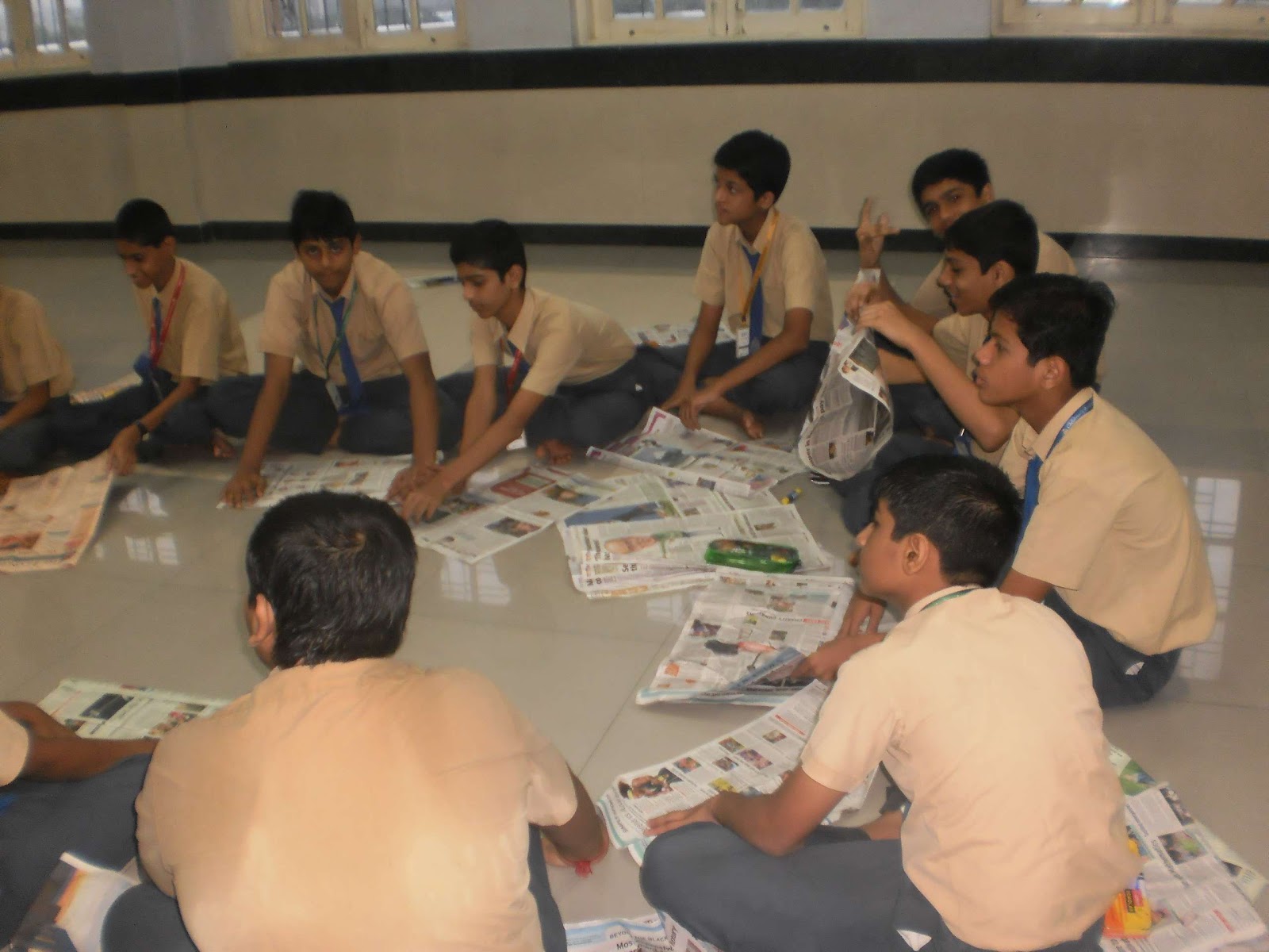 Paper bag making Children's Academy Group of Schools,Ashok Nagar