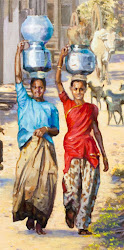 painting village daily artist scene india strict amendola dominique detail