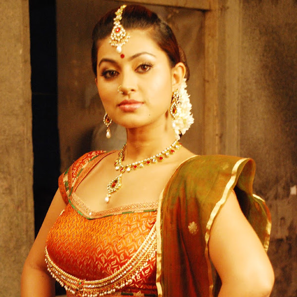 Tamil actress Sneha hot navel show in saree