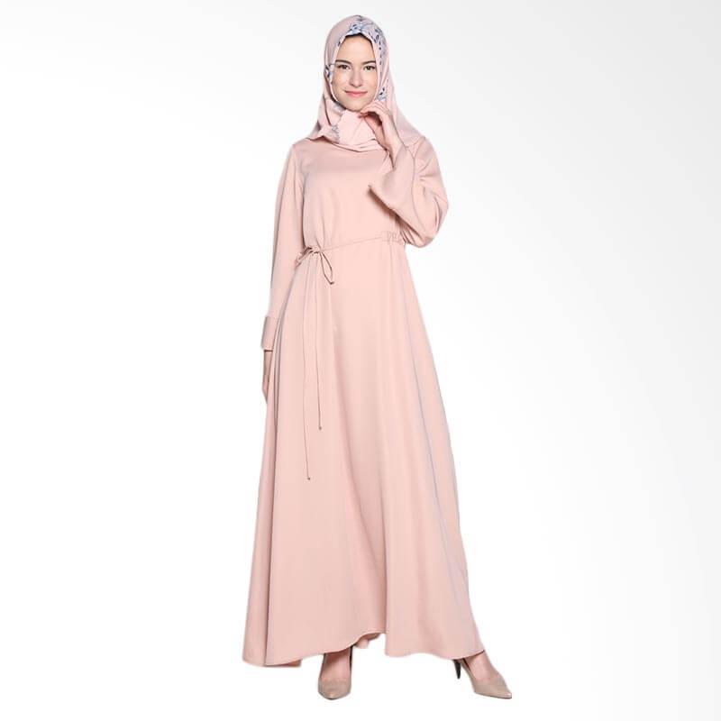Ria Miranda Saury Dress Muslim - Coral