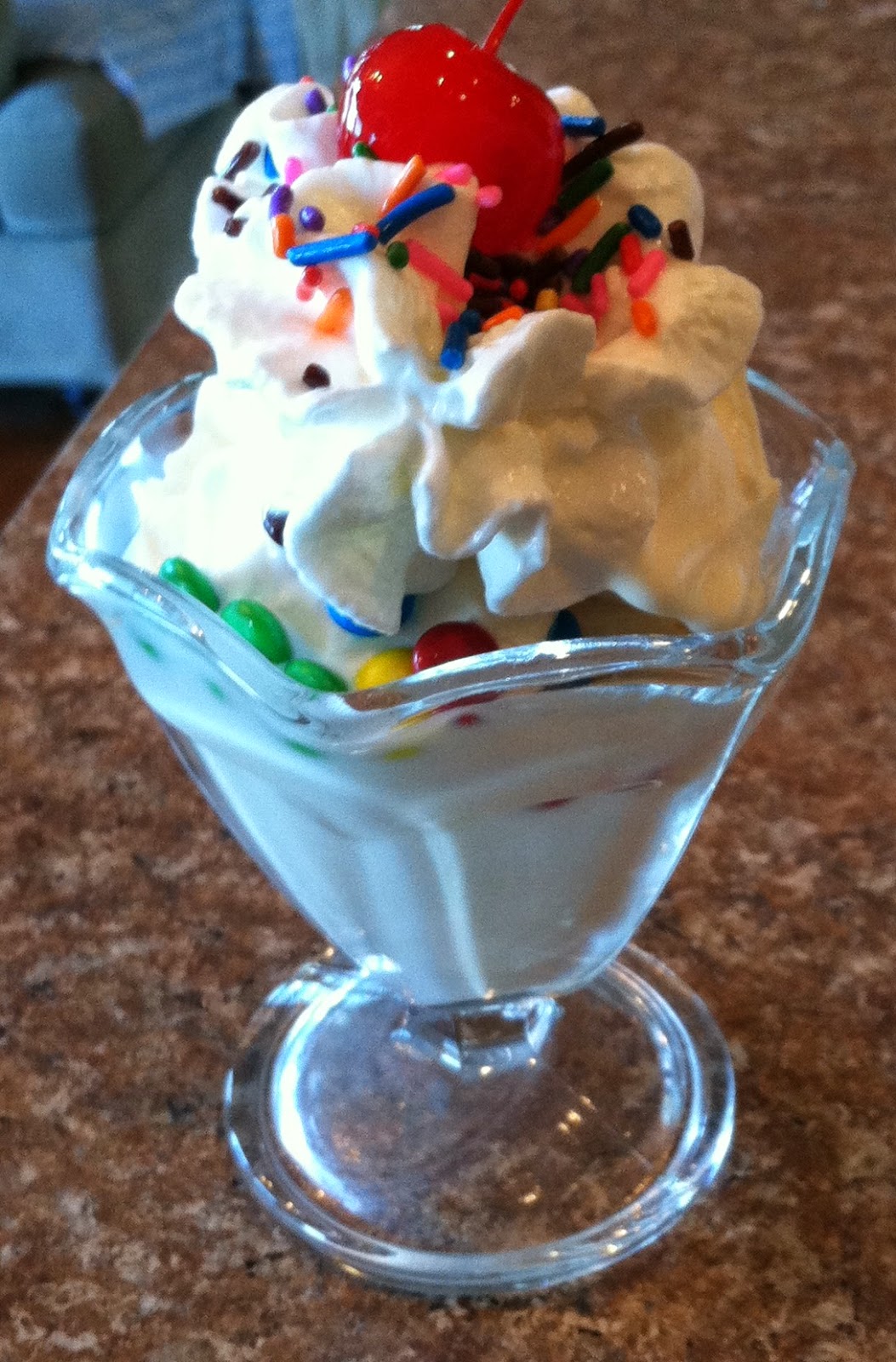 Natural Homemade Living Ice Cream Sundaes