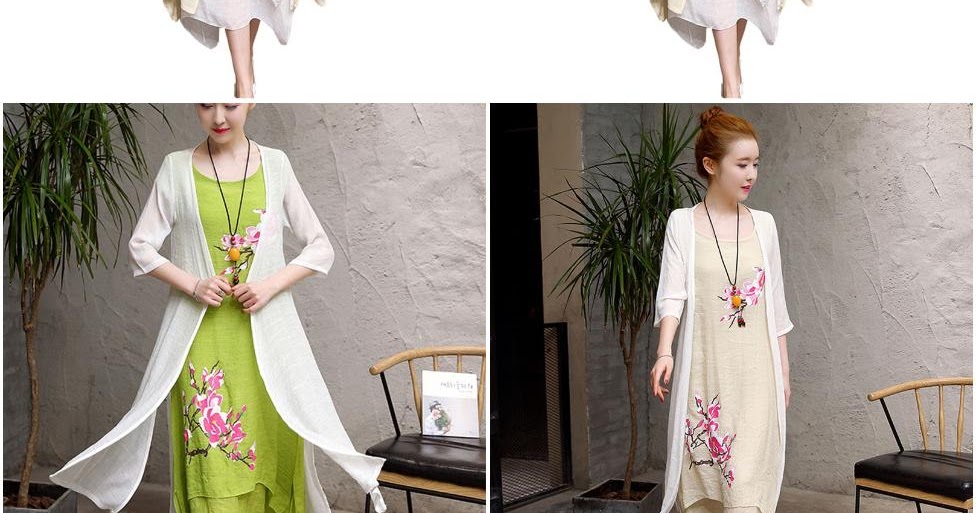 Cheap Clothes Online Uk Siqigui Sring Suer Dress Print ONeck Woen